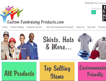 Tablet Screenshot of customfundraisingproducts.com